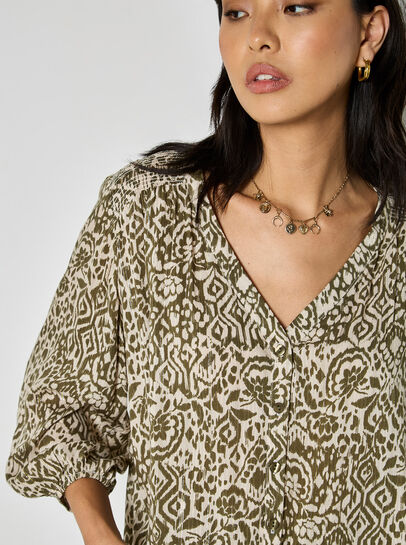 Ikat Shimmer Blouse
