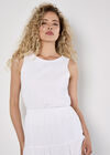 Double Layered Textured Cotton Top, White, large