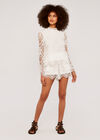 Scallop Lace Shorts, Cream, large