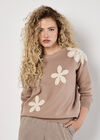 Crochet Daisies Jumper, Stone, large