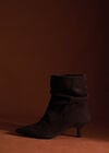 Slouchy Suede Kitten Heel Boots, Brown, large