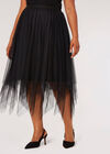 Curve Tulle Midi Tutu Skirt, Black, large