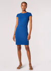 Textured Bodycon Mini Dress, Blue, large