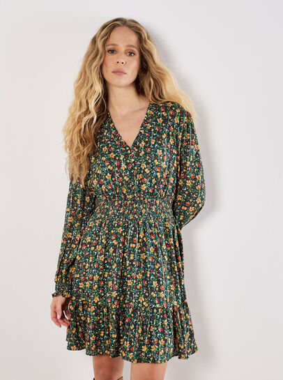 Ditsy Floral Shimmer Mini Dress