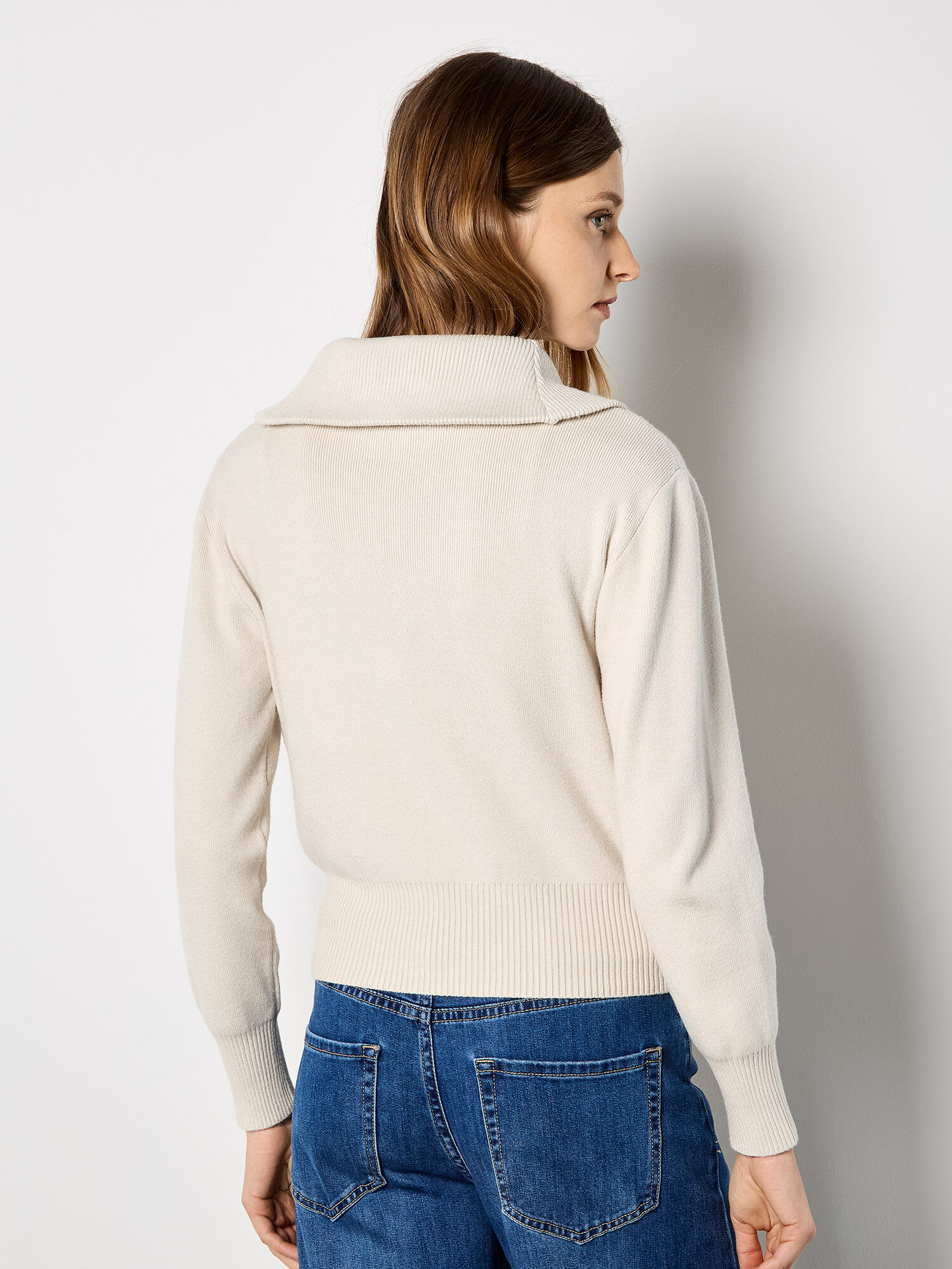 Double Zip Ribbed Knit Cardigan | Apricot Clothing