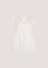 Cotton Broderie Ruffle Shoulder Top, White, large