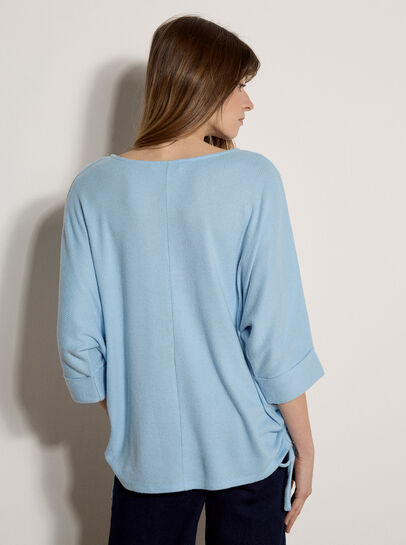 Soft Touch Drawstring Batwing Top