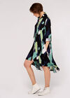 Brushstroke Print Mini Shirt Dress, Blue, large