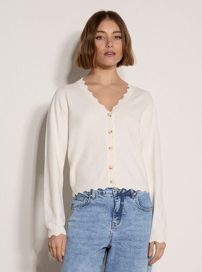 Scallop Hem Cardigan