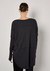 Waffle Jersey Layered Top, Dark Grey - Charcoal, large