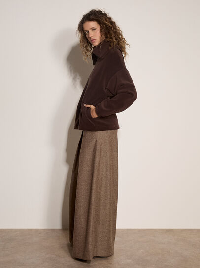 Funnel Neck Teddy Borg Fleece Jumper