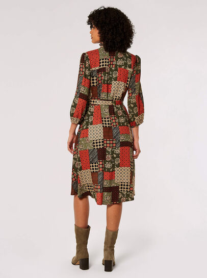 Patchwork Shirt Mini Dress