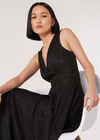 Shimmer Wrap Maxi Dress, Black, large