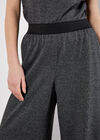 Mini Dogtooth Soft Wide Leg Trousers, Dark Grey - Charcoal, large