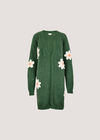 3D Daisy Chunky Knit Cardigan, Green, large