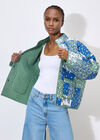Patchwork Quilted Reversible Jacket, Green, large