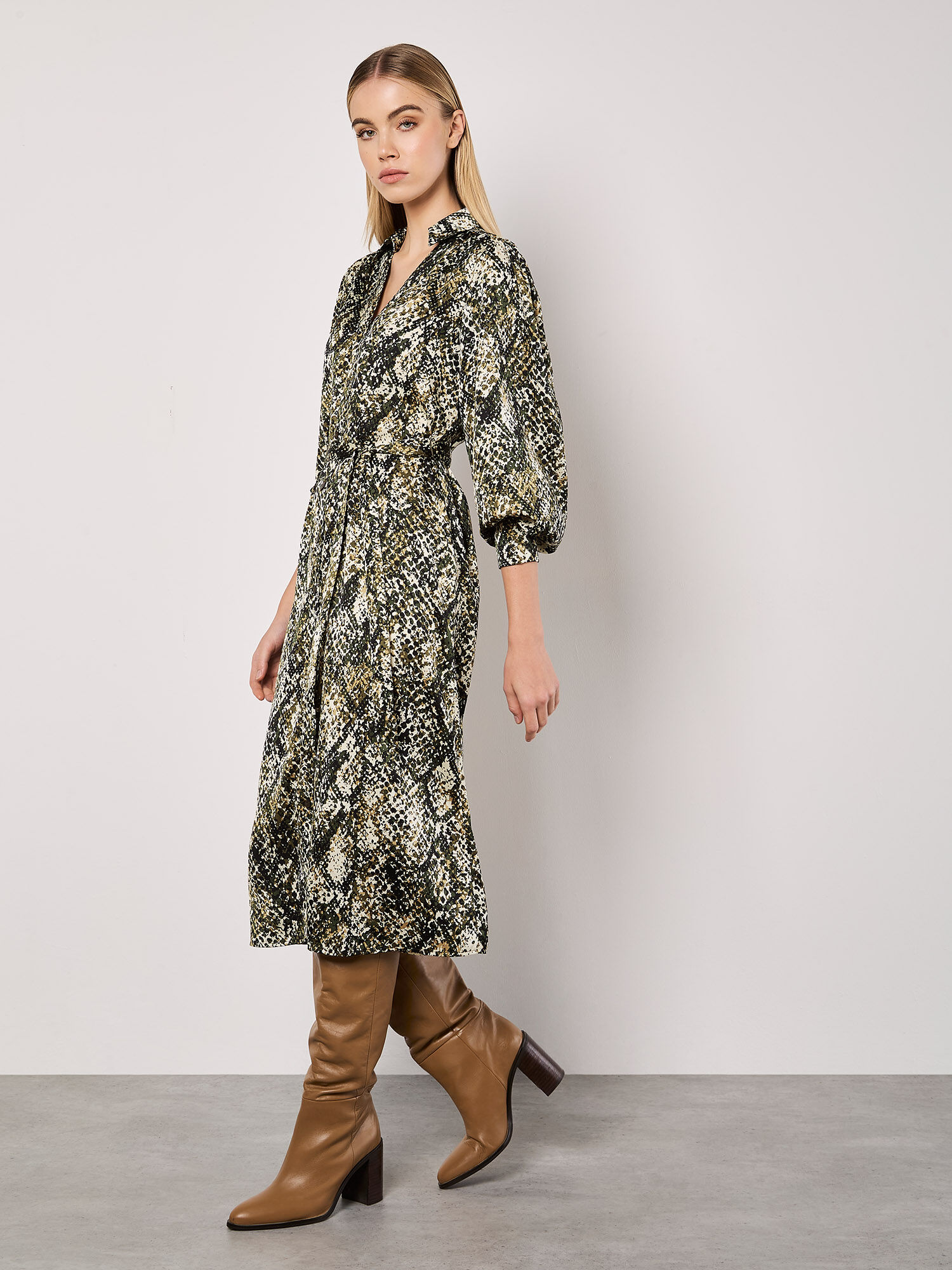 Snakeskin shirt dress outlet