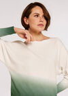 Ombre Batwing Jumper, Green, large