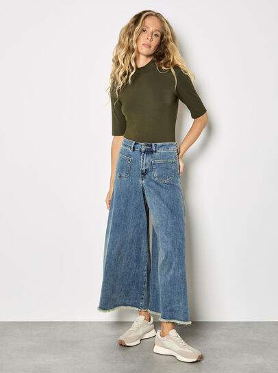 Jersey Mock Neck Top