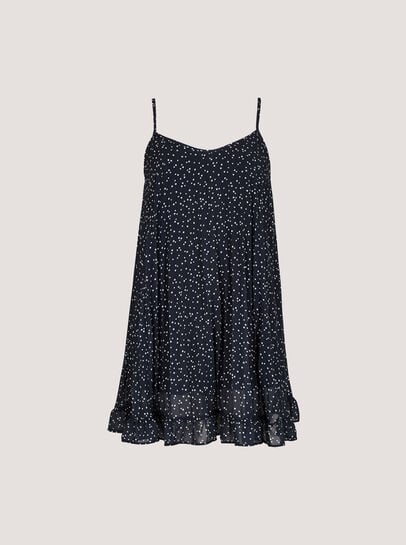 Poka Dot Pleated Chiffon Cami Top