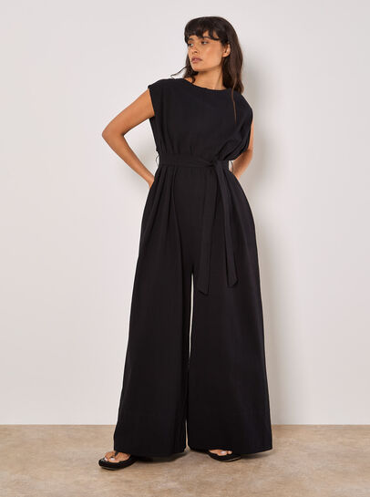 Wide Leg Cotton Jumpsuit