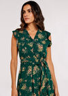 Floral Ditsy Midi Dress, Green, large