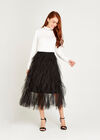 Layered Tutu Fairy Skirt, Black, large