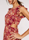Paisley Lurex Jumpsuit, Red, large