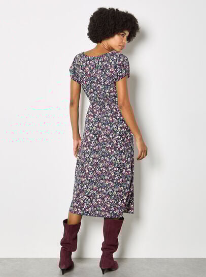 Ditsy Floral Milkmaid Midi Dress