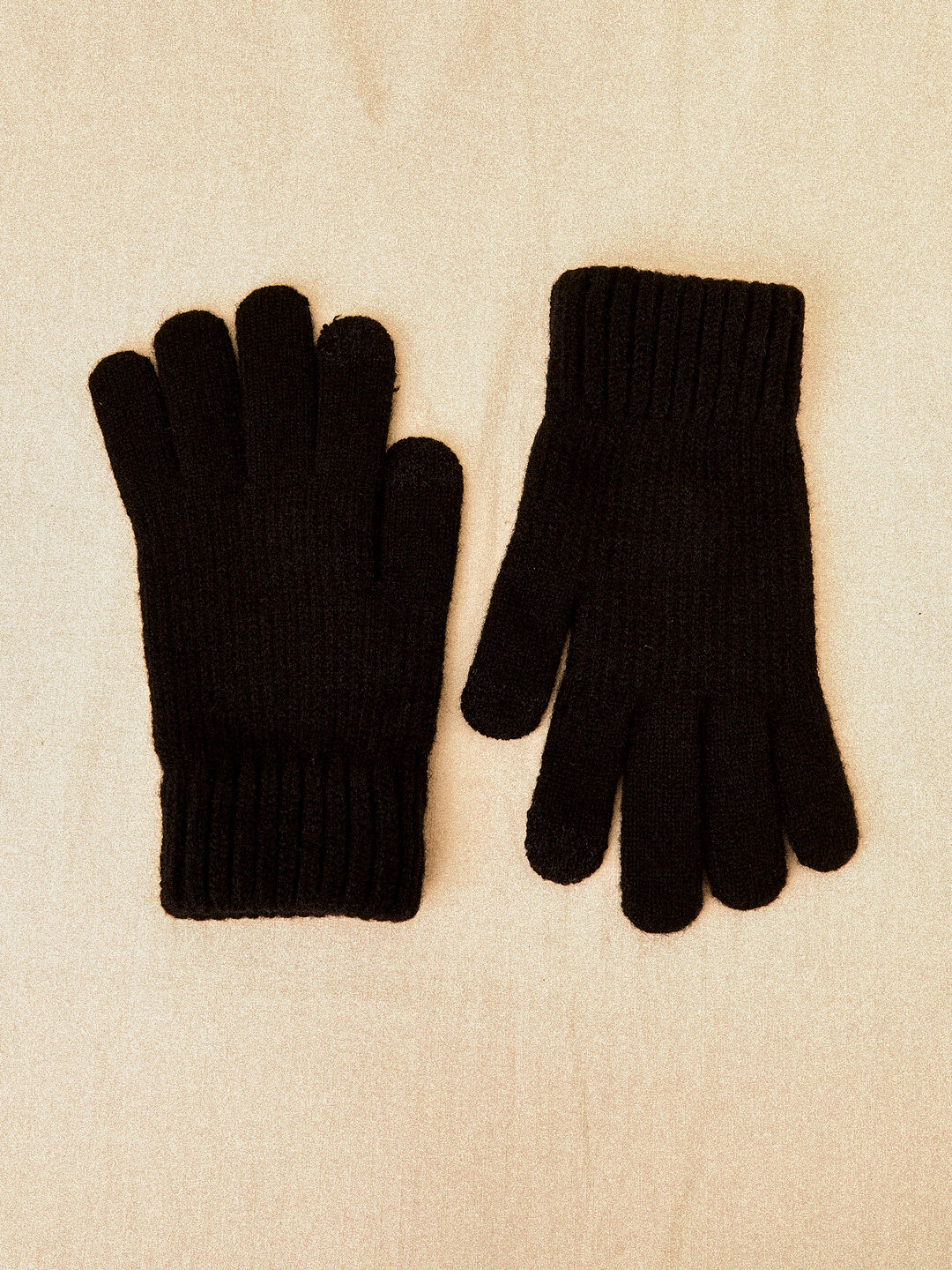 Image of Ribbed Knit Touch Screen Gloves