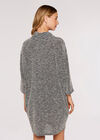 Boucle Jersey Cocoon Mini Dress, Black, large