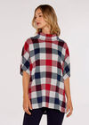 Chequered Side Button Top, Red, large