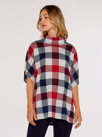 Chequered Side Button Top