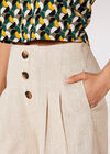 Linen Mix Culotte , Stone, large