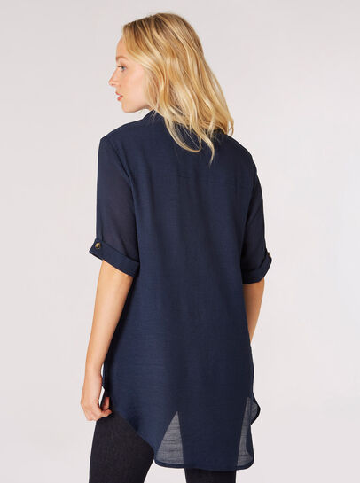 Slub Shimmer Relaxed Blouse