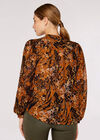 Medow Chiffon  Blouse, Brown, large