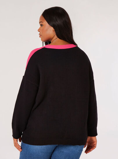 Curve Chevron Chunky Jumper 