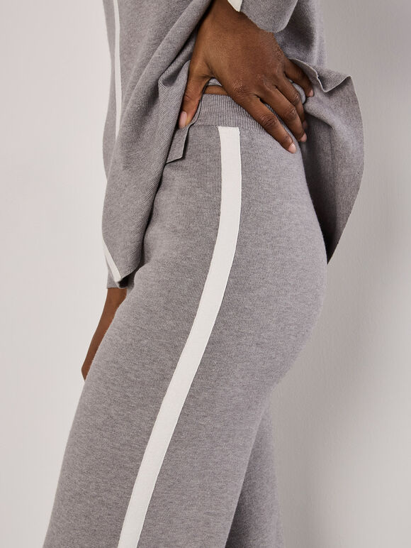 Mono Stripe Joggers, Grey, large