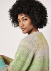 Boucle Knit Multicolour Jumper, Green, large