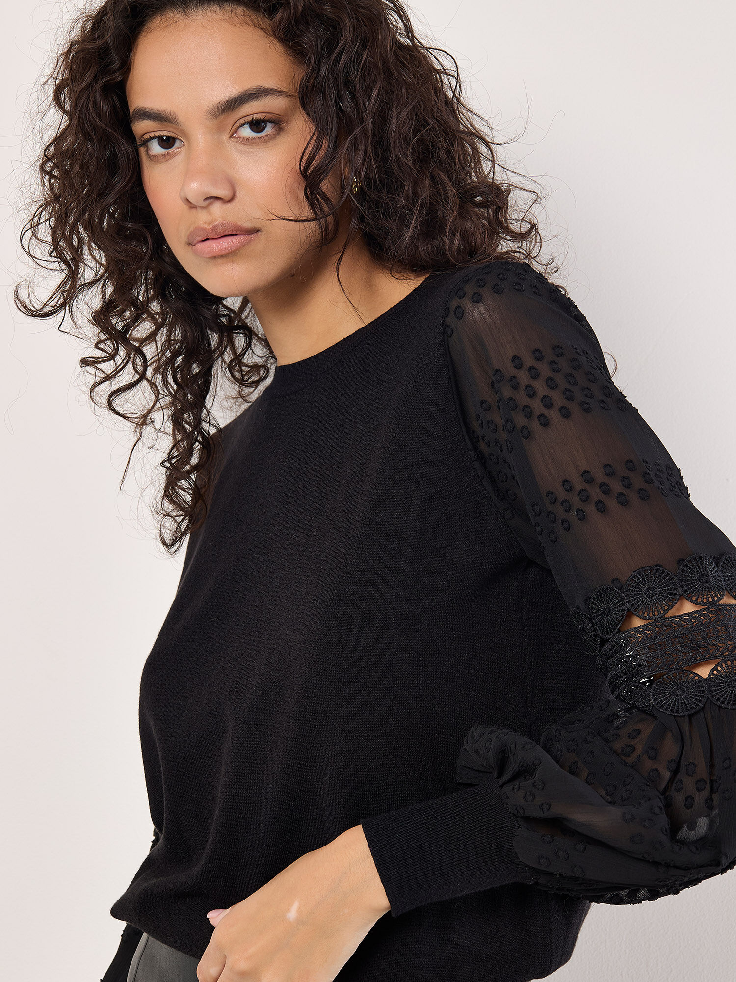 Chiffon sleeve jumper cheap