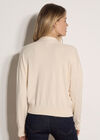 Soft Fine Knit Wrap Jumper, Stone, large