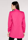 Edge Ruch Sleeve Blazer, Fuchsia, large