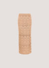 Pointelle Knit Maxi Skirt, Stone, large