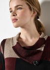 Colour Block Swing Mini Dress, Burgundy, large