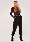 Puff Shoulder Jumper, Burgundy, large