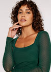 Micro Dot  Bodycon Dress, Green, large