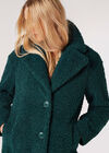Longline Borg Teddy Coat, Green, large