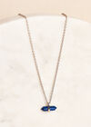 Sodalite Shard Silver Necklace, Black, large