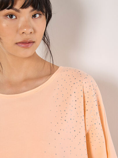 Sparkle Stud Oversized T-Shirt