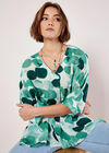 Paint Circles Print Top, Green, large